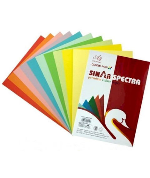 Hîrtie colorată, A4, 10 culori, 500 foi